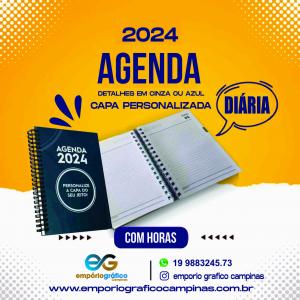 Agenda 2024 Papelão Paraná 1.9mm 15,5x21,5cm 4 cores Personalizada fosco ou brilho 