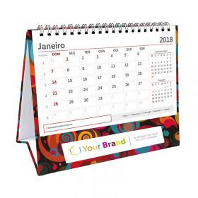 Calendário de Mesa Couchê 115grs 15x20cm  Triplex 350grs Wire 