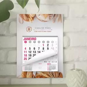 Calendario Comercial Base Duplex 250grs = miolo offset 75grs 18x27cm    